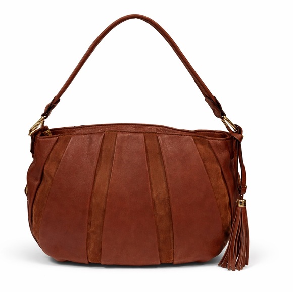 Aimee Kestenberg Handbags - Aimee Kestenberg Brown Leather & Suede Slouchy Hobo Shoulder Bag